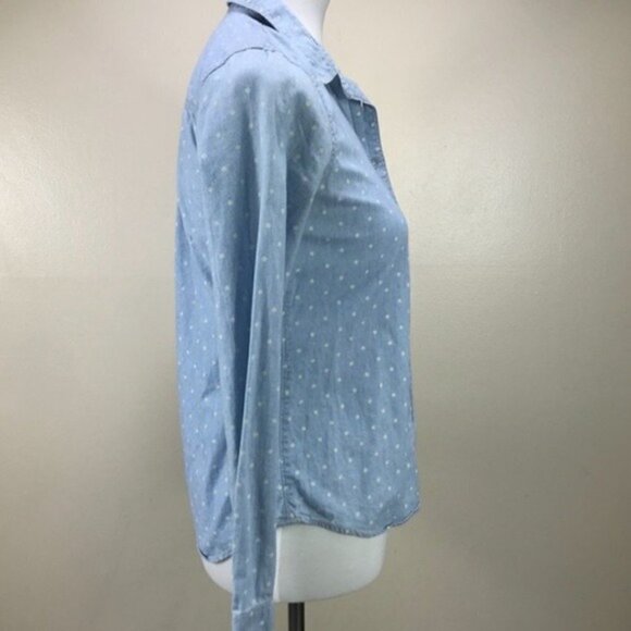 Madewell Polka Dot Chambray Button Down - Picture 6 of 8